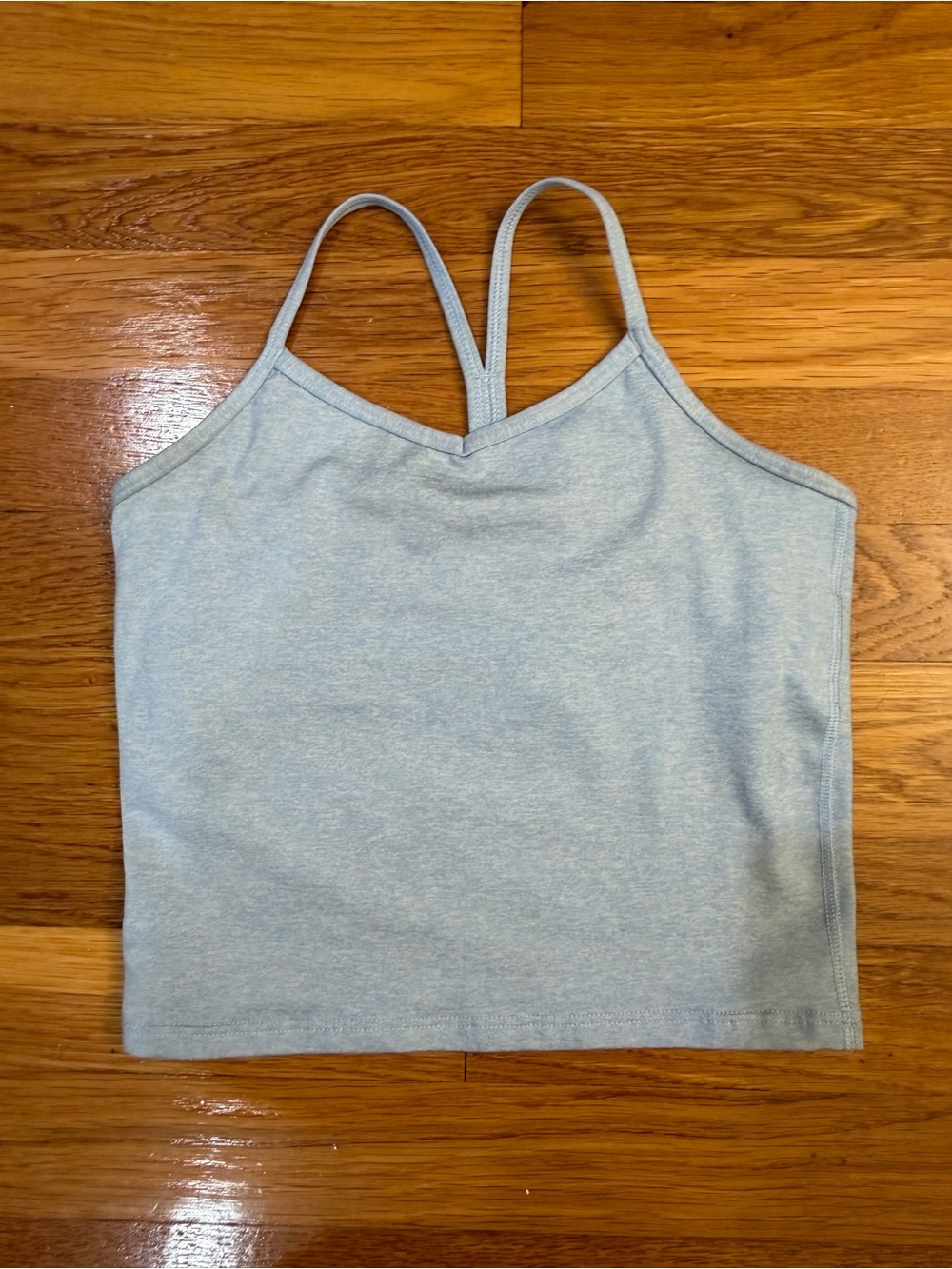 Athleta Girl All Day SoftLuxe Longline Bra Tank Top in Light Blue - Size M/8-10